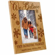 Custom We Believe Bamboo Frame