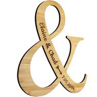 Custom Bamboo Ampersand Guest Book