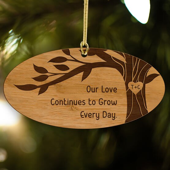 Our Love Grows Ornament in Tree