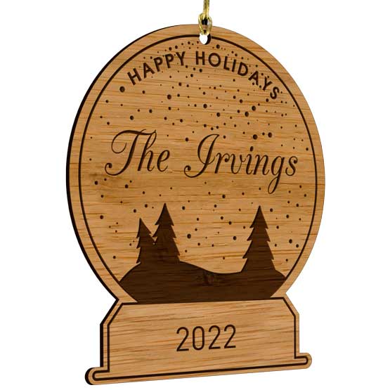 Custom Family Snow Globe Ornament