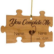 You Complete Me Bamboo Ornament