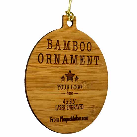 Custom Cut Bamboo Ornament