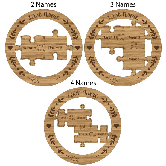 Family Puzzle Bamboo Sign Layout 2