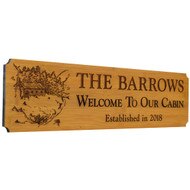 Custom Welcome to Cabin Bamboo Sign