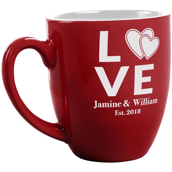 Custom Heart Love Red Coffee Mug