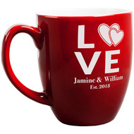 Custom Heart Love Red Coffee Mug