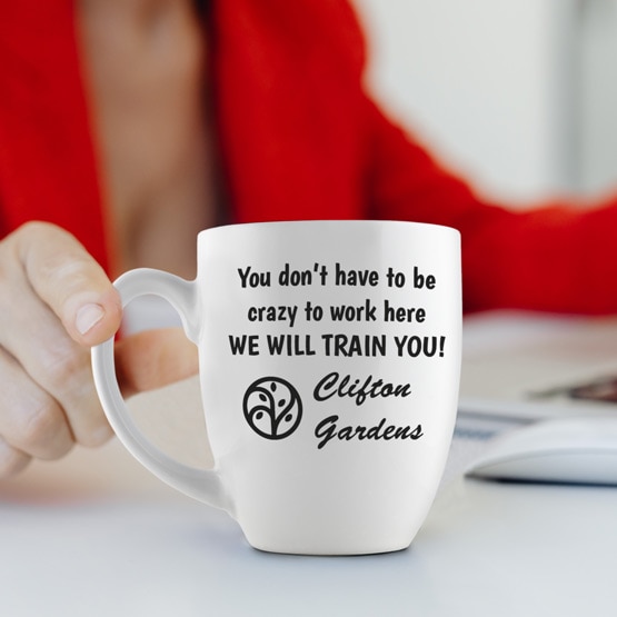 You don't have be crazy Mug on Desk