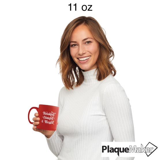 Thankful Fall Orange Mug Size Guide