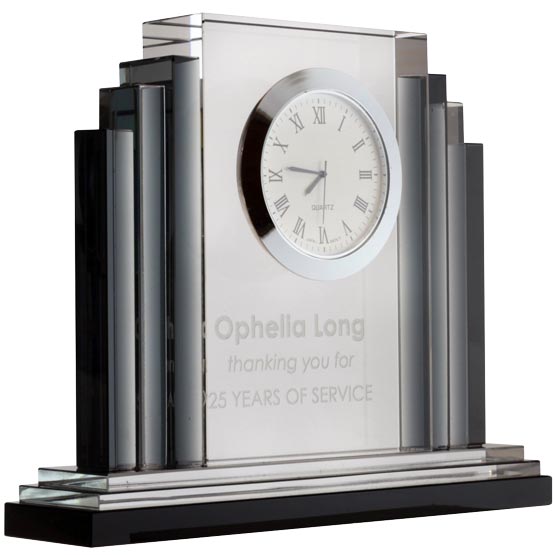 Custom Art Deco Crystal Clocks