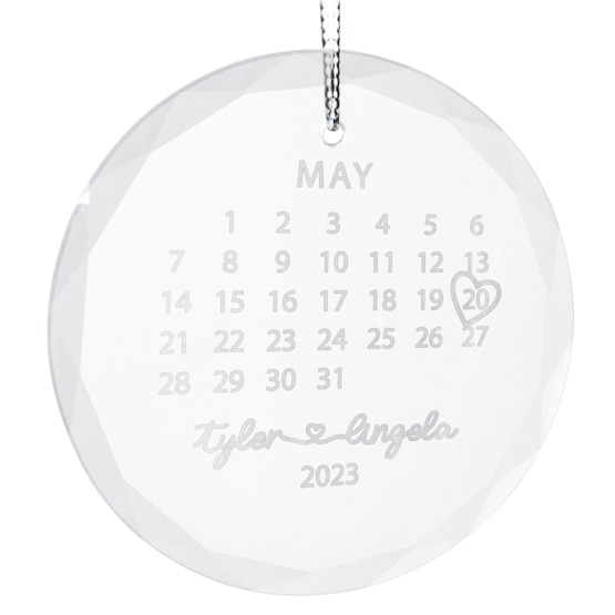 Custom Marriage Calendar Ornament