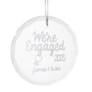 Custom We're Engaged Year Ornament