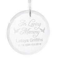 Custom Memorial Glass Ornament