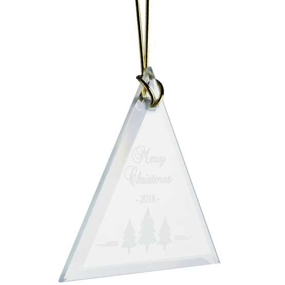 Custom Triangle Christmas Ornament