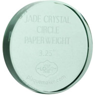 Custom Crystal Circle Paperweight