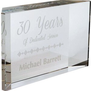 Custom Glass Facet Paperweights