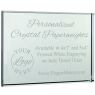 Custom Jade Glass Paperweight