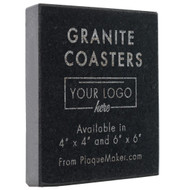 Custom Black Granite Tile Coasters