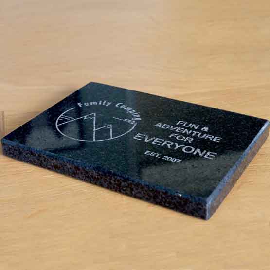 Custom Granite Paperweight on Desk