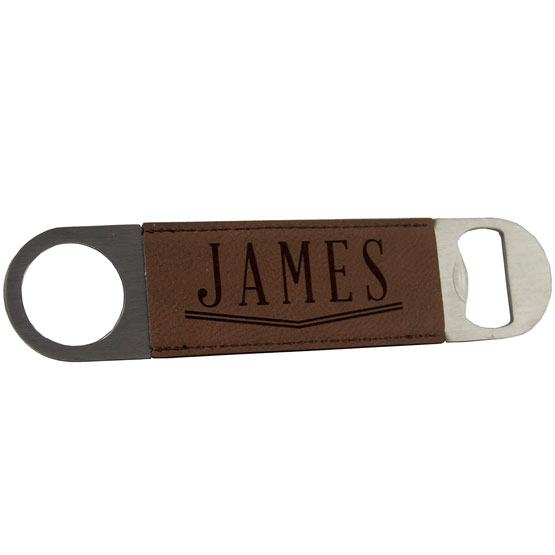 Custom Leather Dark Brown Opener