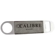 7" Faux Leather Gray Bottle Cap Ope