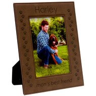 Custom Dark Brown Leatherette Frame