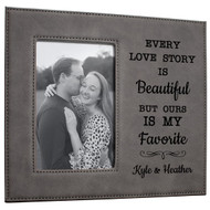Love Our Story Gray Frame on Table