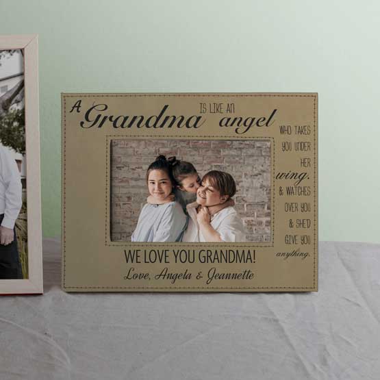 Grandma Light Brown Frame on Table