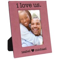 Custom I Love Us Pink Photo Frame