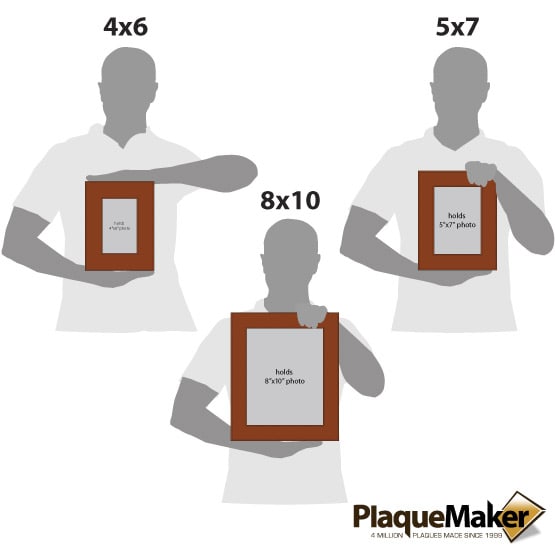 Rawhide Leatherette Photo Frame Size Comparison