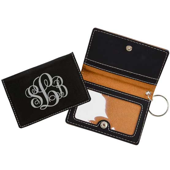 Black with Silver Wallet Opened