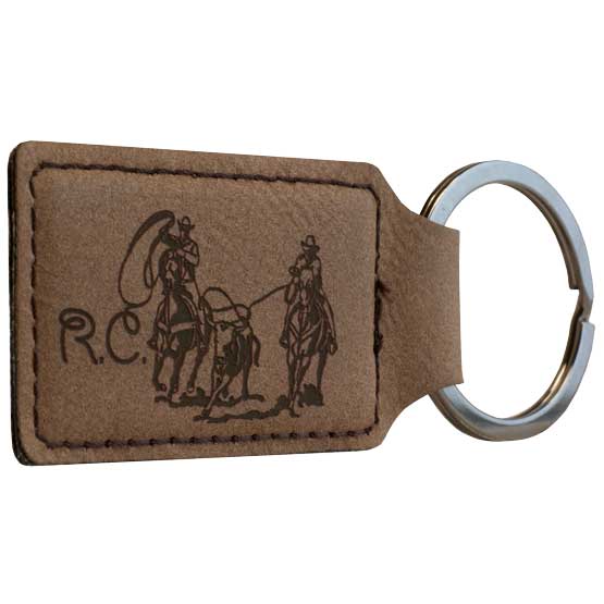 Custom Brown Rectangle Keychain