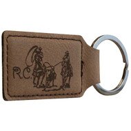 Custom Brown Rectangle Keychain
