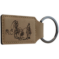 Custom Brown Rectangle Keychain