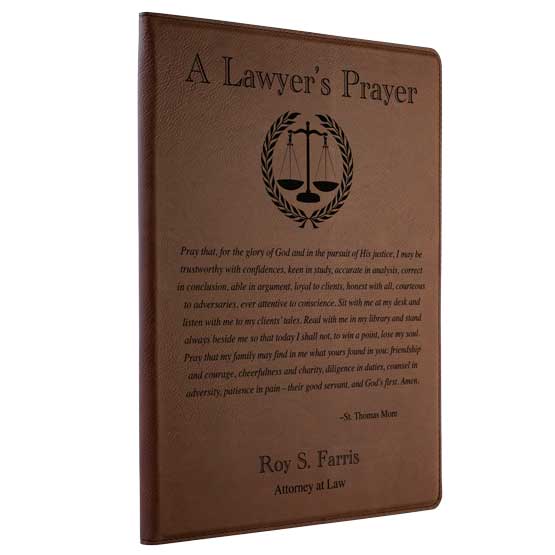 Custom Lawyer Prayer Dark Notebook