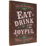 Be Joyful Faux Brown Leather Canvas