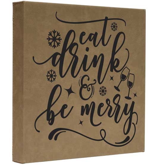 Be Merry Light Brown Leather Canvas