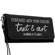 Custom Black Faux Leather Wallet
