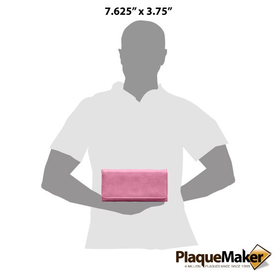 Pink Faux Leather Wallet Size Guide