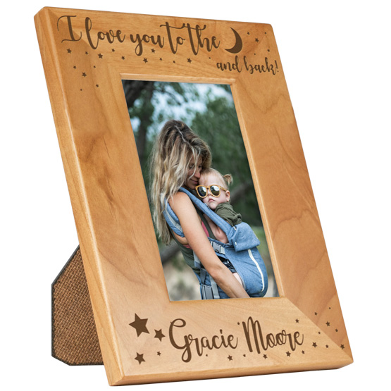Romantic Personalized Picture Frames - Because of You - 4x6