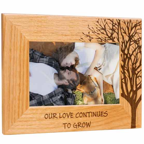 Custom Love Grows Red Alder Frame