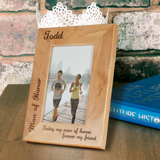 Custom Maid of Honor Frame on Table