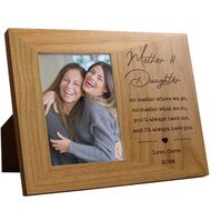 Custom Engraved Mother and Daughter Picture Frame for Mom. Engraved with Daughter's name and year. This frame holds a 6x4" frame.