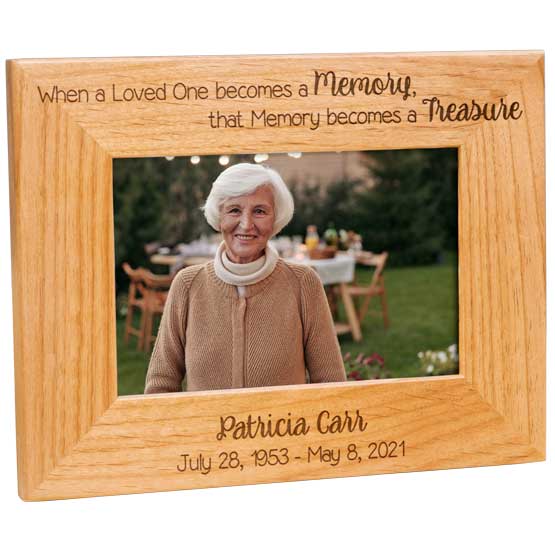 Custom Memorial Red Alder Frame