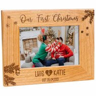 Custom Our First Christmas Frame