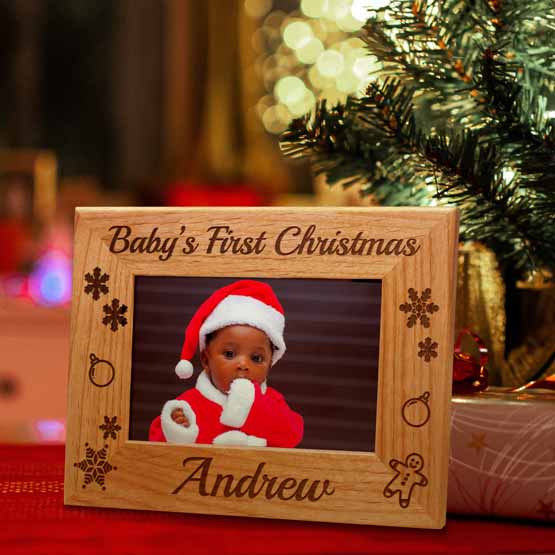 Baby's First Xmas Frame on Table