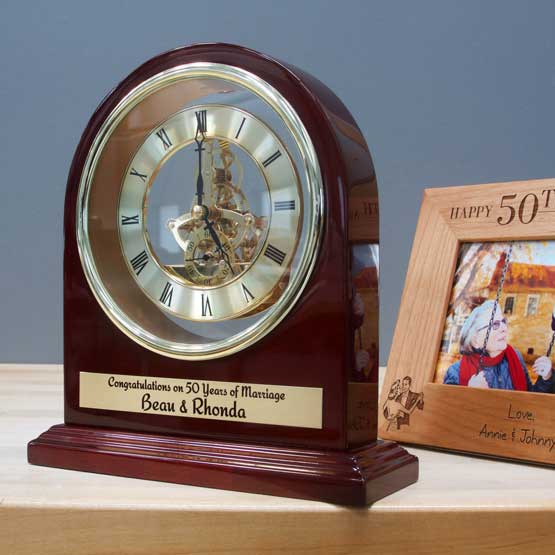 Arch Clock w/ Gears on Table