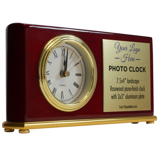 Custom Rosewood Photo Clock