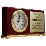 Custom Rosewood Photo Clock