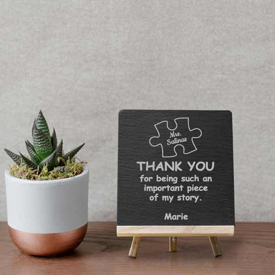 Piece of My Story Slate on Table