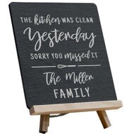 Custom Slate w/ Wooden Easel